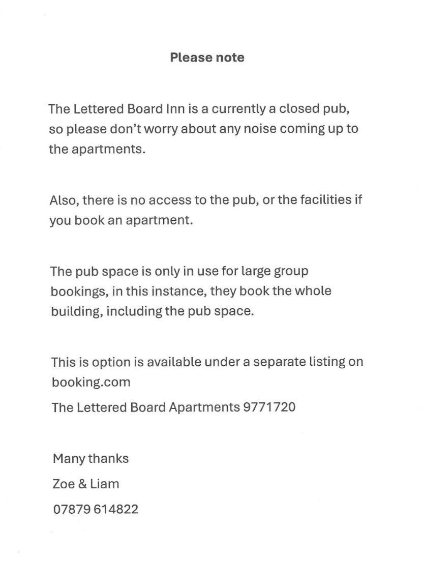 Lettered Board Apartments 1, 2 & 3 Pickering Eksteriør bilde